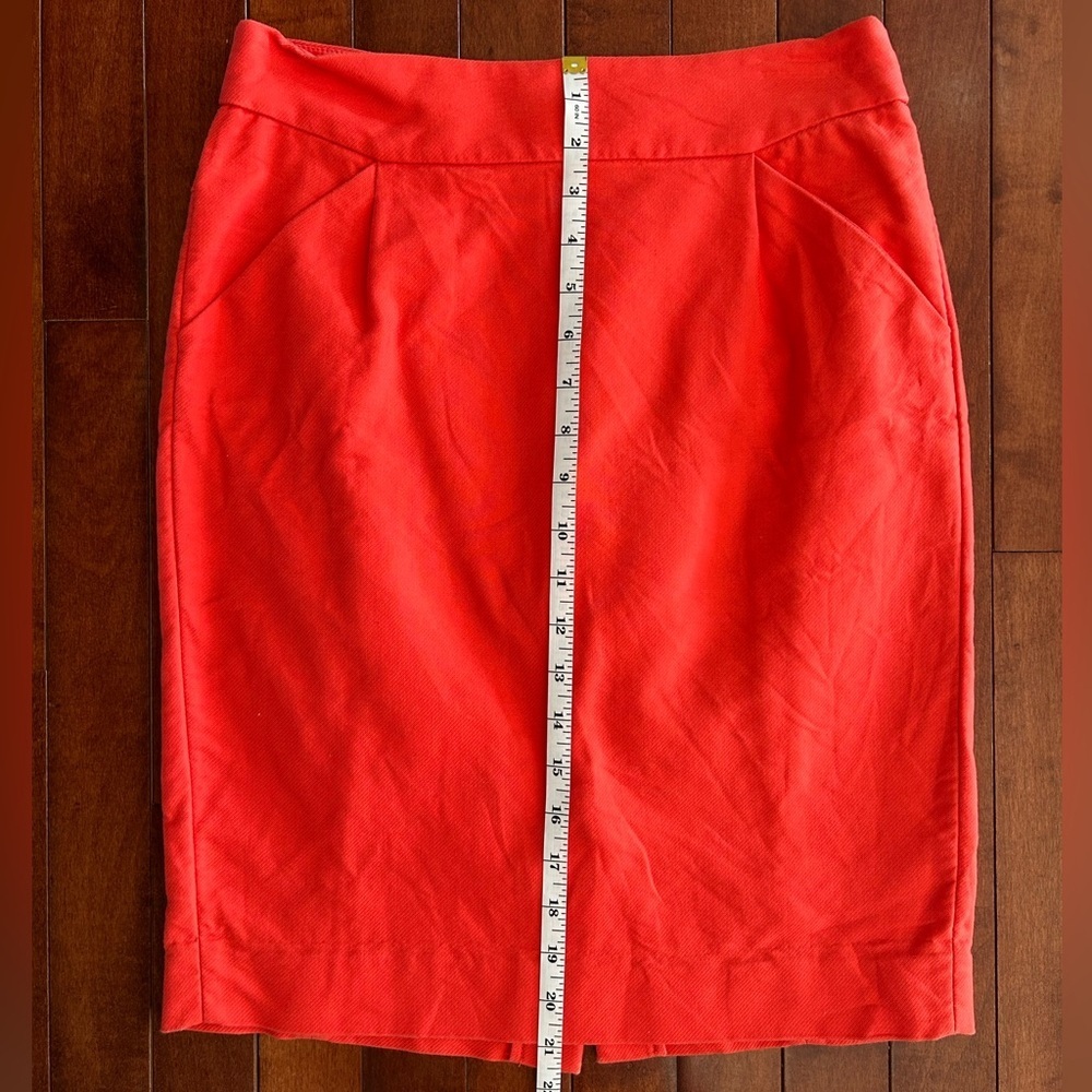 J. Crew Women's Coral Pencil Skirt Size 2 - Picture 5 of 8